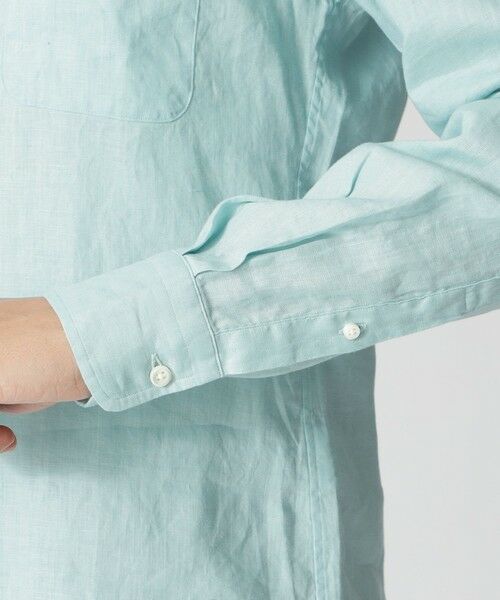 Paul Stuart / ポール・スチュアート シャツ・ブラウス | リネンシャツ（イタリアンカラー） | 詳細8