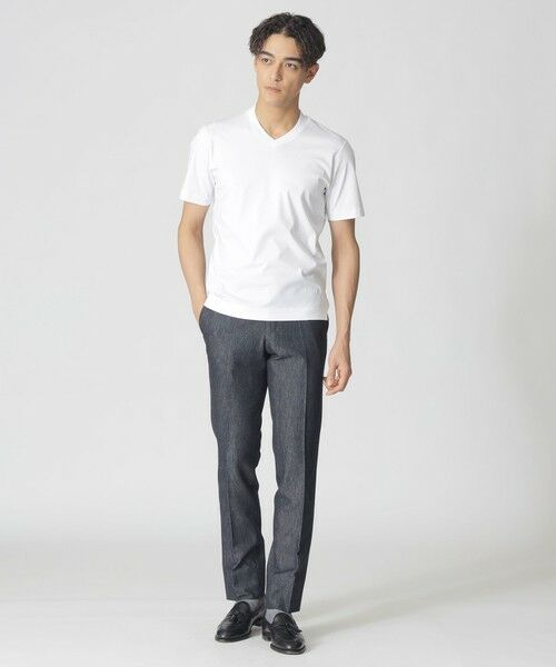 Paul Stuart / ポール・スチュアート カットソー | 【Nikkei magazin掲載】「Dress Tee Shirts」ドレスVネックTシャツ | 詳細1