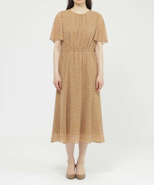 Paul Stuart / ポール・スチュアート ロング・マキシ丈ワンピース | 【ウォッシャブル】ランダムドット ワンピース | 詳細5