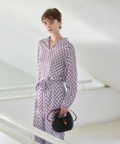 Paul Stuart / ポール・スチュアート シャツ・ブラウス | 【Precious掲載】【ウォッシャブル】ロープモノグラム　ブラウス | 詳細1