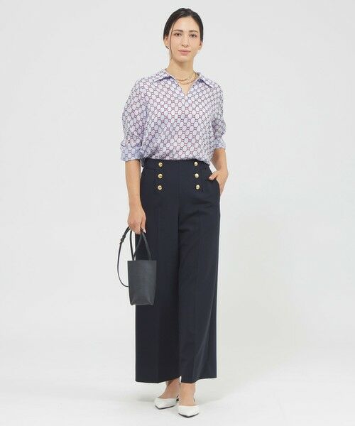 Paul Stuart / ポール・スチュアート シャツ・ブラウス | 【Precious掲載】【ウォッシャブル】ロープモノグラム　ブラウス | 詳細3