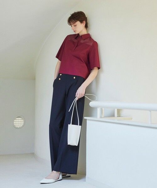 Paul Stuart / ポール・スチュアート シャツ・ブラウス | 【ウォッシャブル】ソフトオーガンジー　ブラウス | 詳細1