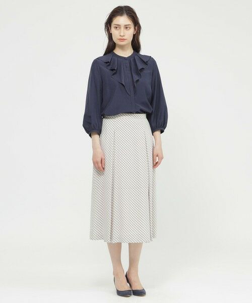 Paul Stuart / ポール・スチュアート スカート | 【WEB・一部店舗限定/ウォッシャブル】トライアングルプリント　スカート | 詳細1