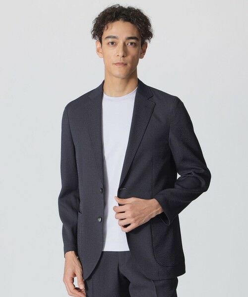 Paul Stuart/ポール・スチュアート 【Nikkei magazine掲載】【STUART'S TRAVELER】フロータブルレインサッカージャケット ネイビー1 52 Paul Stuart/ポール・スチュアート 【Nikkei magazine掲載】【STUART'S TRAVELER】フロータブルレインサッカージャケット ネイビー1 52
