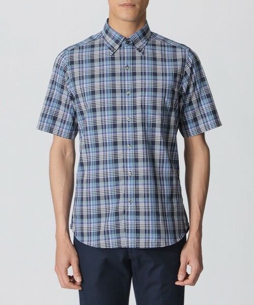 Paul Stuart / ポール・スチュアート シャツ・ブラウス | マドラスチェック柄　パナマシャツ（半袖シャツ） | 詳細3