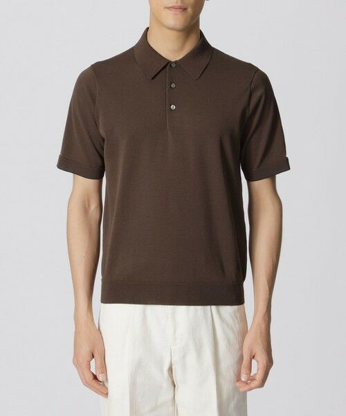 Paul Stuart / ポール・スチュアート ニット・セーター | ドレスニットポロシャツ　TEXBRID（R）プレーティング | 詳細4