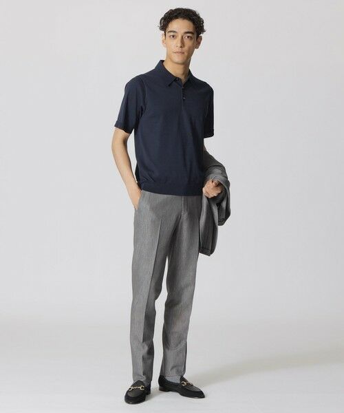 Paul Stuart / ポール・スチュアート ニット・セーター | ドレスニットポロシャツ　TEXBRID（R）プレーティング | 詳細1