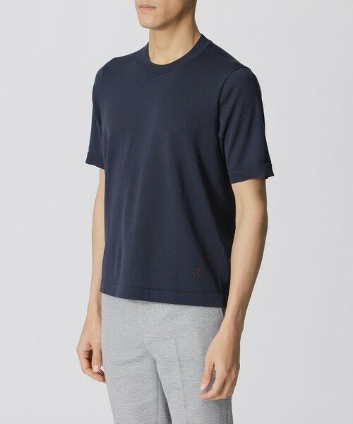 Paul Stuart / ポール・スチュアート ニット・セーター | ドレスニットＴシャツ　TEXBRID（R）プレーティング | 詳細5