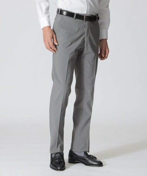 Paul Stuart/ポール・スチュアート 【接触冷感/Adjustable Fit/Keep Pressed】アポロックコットンストレッチトラウザーズ グレー系3 48 Paul Stuart/ポール・スチュアート 【接触冷感/Adjustable Fit/Keep Pressed】アポロックコットンストレッチトラウザーズ グレー系3 48