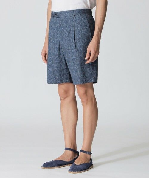 【未使用品】Paul Stuart ポールスチュアート ストレッチショートパンツ ブルー系 Paul Stuart (Men)のショートパンツ・ハーフパンツ