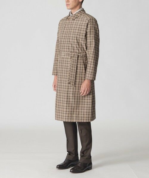Paul Stuart / ポール・スチュアート その他アウター | 【数量限定】「COLLECTION LINE」チェック柄　ベルテッドバルマカーンコート | 詳細3