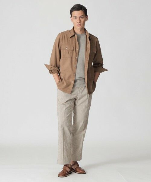 Paul Stuart / ポール・スチュアート ブルゾン | 【数量限定】「COLLECTION LINE」サファリシャツジャケット | 詳細1