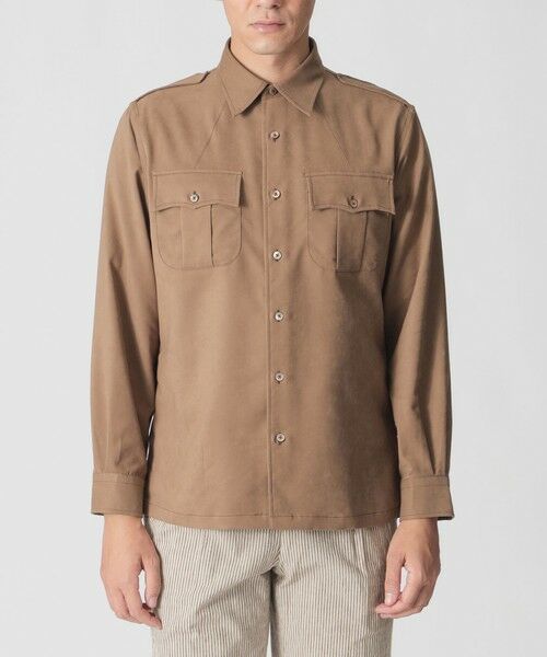 Paul Stuart / ポール・スチュアート ブルゾン | 【数量限定】「COLLECTION LINE」サファリシャツジャケット | 詳細2