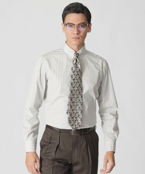 Paul Stuart/ポール・スチュアート 【数量限定】「COLLECTION LINE」タブカラー ドレスシャツ グレー系1 38 Paul Stuart/ポール・スチュアート 【数量限定】「COLLECTION LINE」タブカラー ドレスシャツ グレー系1 38