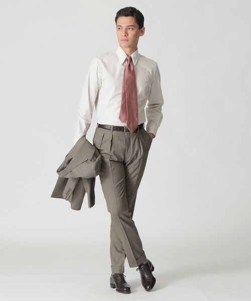 Paul Stuart / ポール・スチュアート シャツ・ブラウス | 【数量限定】「COLLECTION LINE」無地ハケメ　レギュラーカラー ドレスシャツ | 詳細1