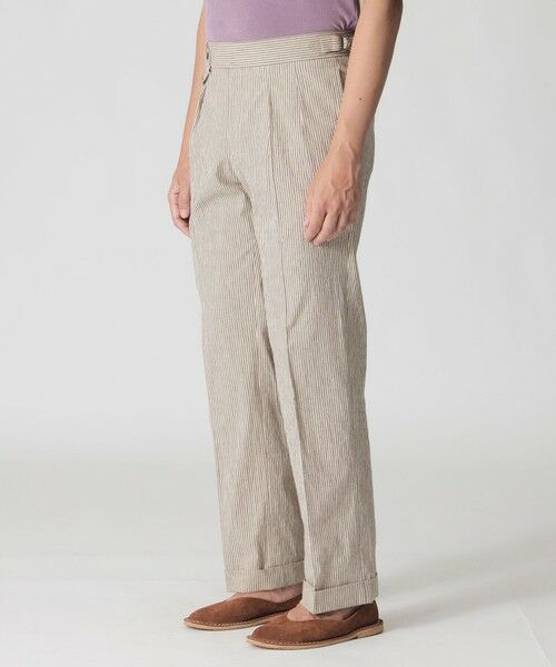 Paul Stuart / ポール・スチュアート その他パンツ | 【数量限定】「COLLECTION LINE」シアサッカー２インプリーツ ストレートシルエット サイドアジャストパンツ | 詳細3