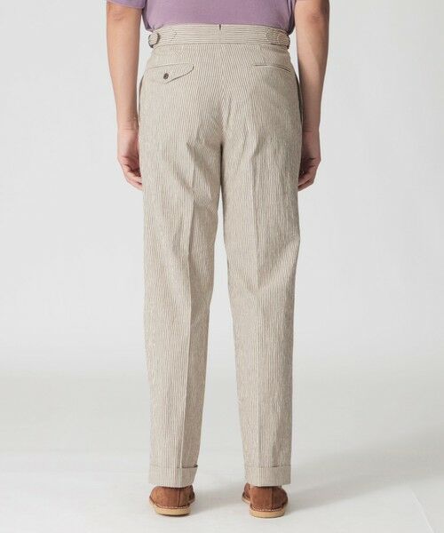 Paul Stuart / ポール・スチュアート その他パンツ | 【数量限定】「COLLECTION LINE」シアサッカー２インプリーツ ストレートシルエット サイドアジャストパンツ | 詳細4