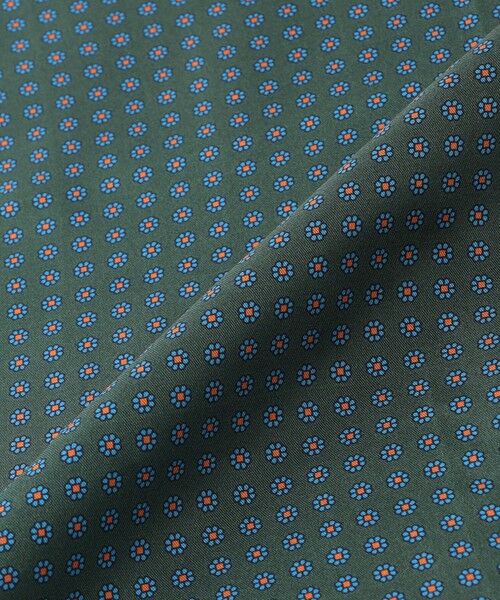 Paul Stuart / ポール・スチュアート マフラー・ショール・スヌード・ストール | 小紋柄プリント　スクエアシルクスカーフ（英国製） | 詳細2