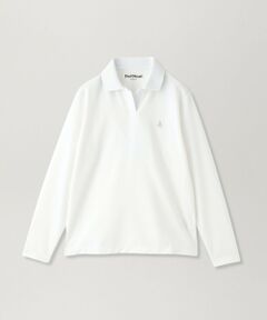 Paul Stuart / ポール・スチュアート カットソー | 【GOLF】衿裏ロゴジャカード長袖ポロシャツ