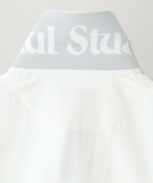 Paul Stuart / ポール・スチュアート カットソー | 【GOLF】衿裏ロゴジャカード長袖ポロシャツ | 詳細5