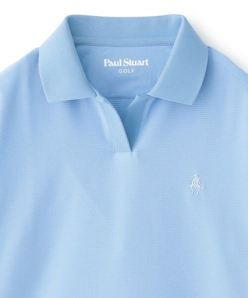 Paul Stuart / ポール・スチュアート カットソー | 【GOLF】衿裏ロゴジャカード長袖ポロシャツ | 詳細2