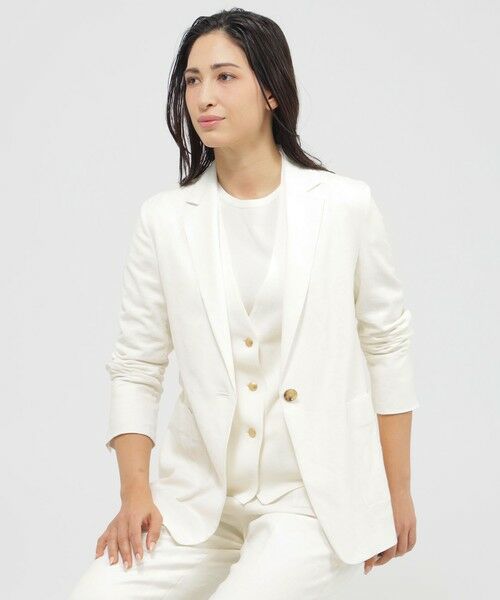 Paul Stuart / ポール・スチュアート その他アウター | 【Precious掲載】【ウォッシャブル】ストレッチリネン　ジャケット | 詳細13