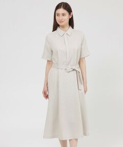 Paul Stuart / ポール・スチュアート ロング・マキシ丈ワンピース | 【ウォッシャブル/防しわ性/UV対策】フロータブルツイル　ワンピース