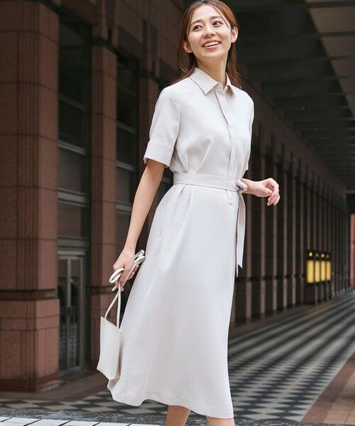 Paul Stuart / ポール・スチュアート ロング・マキシ丈ワンピース | 【ウォッシャブル/防しわ性/UV対策】フロータブルツイル　ワンピース | 詳細1