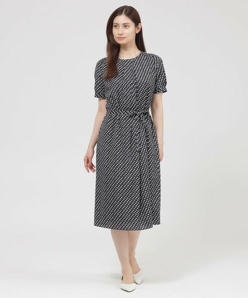 Paul Stuart / ポール・スチュアート ロング・マキシ丈ワンピース | 【WEB・一部店舗限定】フローラル/ドットプリント ワンピース | 詳細3