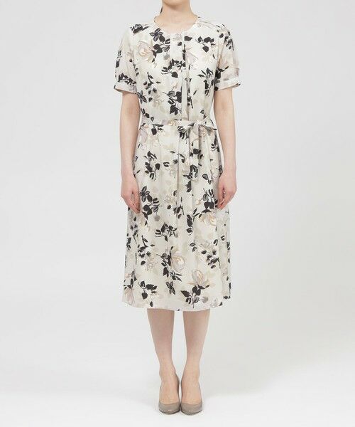 Paul Stuart / ポール・スチュアート ロング・マキシ丈ワンピース | 【WEB・一部店舗限定】フローラル/ドットプリント ワンピース | 詳細5