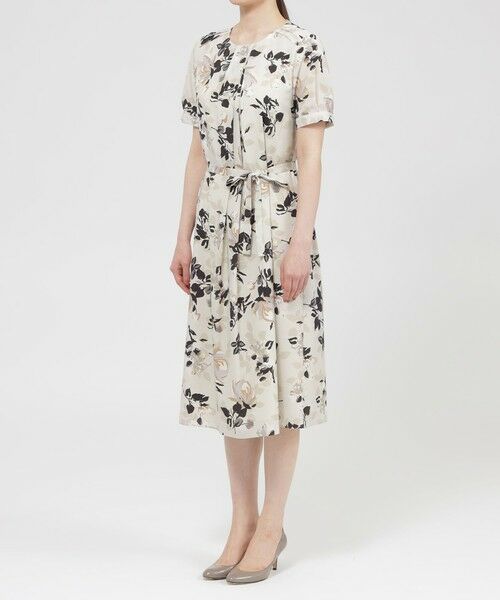 Paul Stuart / ポール・スチュアート ロング・マキシ丈ワンピース | 【WEB・一部店舗限定】フローラル/ドットプリント ワンピース | 詳細6