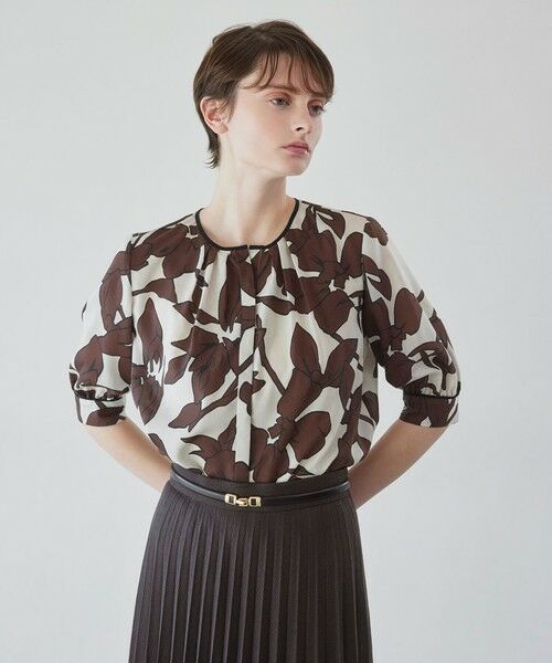 Paul Stuart / ポール・スチュアート シャツ・ブラウス | 【ウォッシャブル】オーディシャスフラワープリント　ブラウス | 詳細1