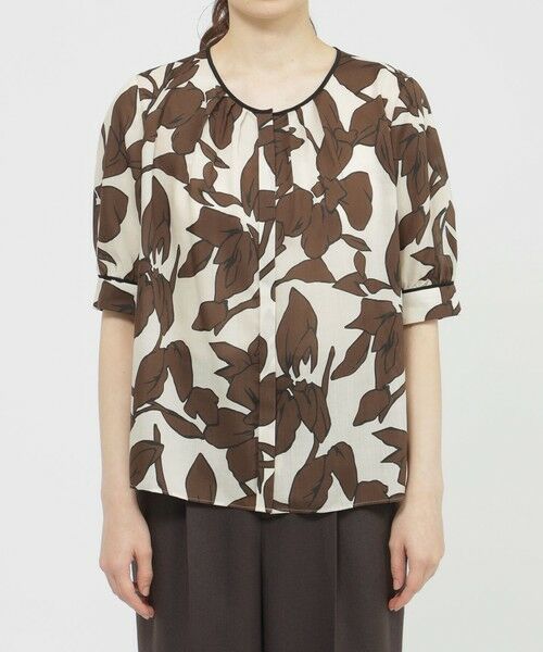 Paul Stuart / ポール・スチュアート シャツ・ブラウス | 【ウォッシャブル】オーディシャスフラワープリント　ブラウス | 詳細6