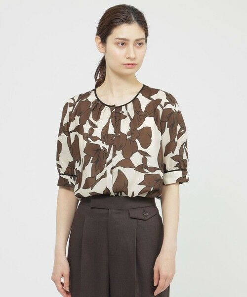 Paul Stuart / ポール・スチュアート シャツ・ブラウス | 【ウォッシャブル】オーディシャスフラワープリント　ブラウス | 詳細13