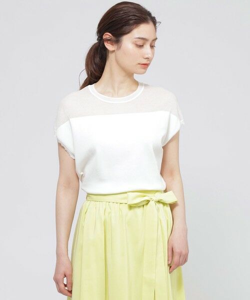 Paul Stuart/ポール・スチュアート 【ウォッシャブル】エアリーファインニット プルオーバー (フレンチ) ホワイト 6