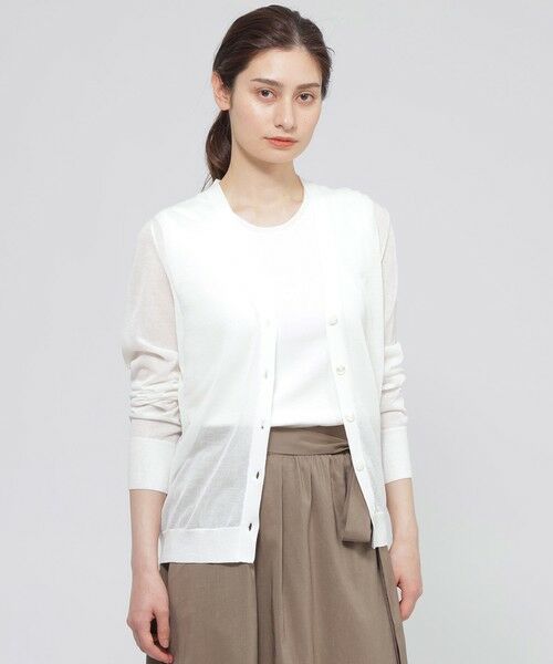 Paul Stuart / ポール・スチュアート ニット・セーター | 【ウォッシャブル】エアリーファインニット　カーディガン | 詳細14