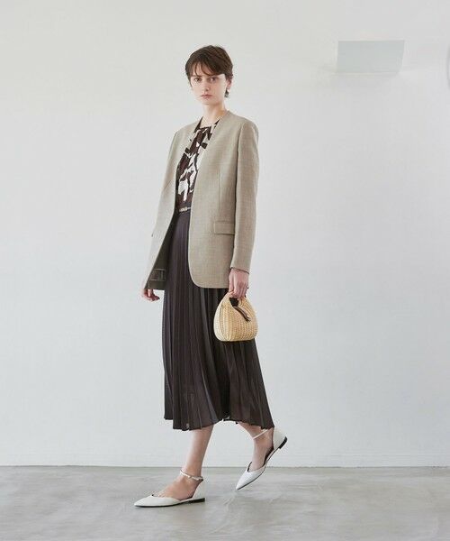 Paul Stuart / ポール・スチュアート スカート | 【ウォッシャブル】リネンライクカラミ スカート | 詳細1