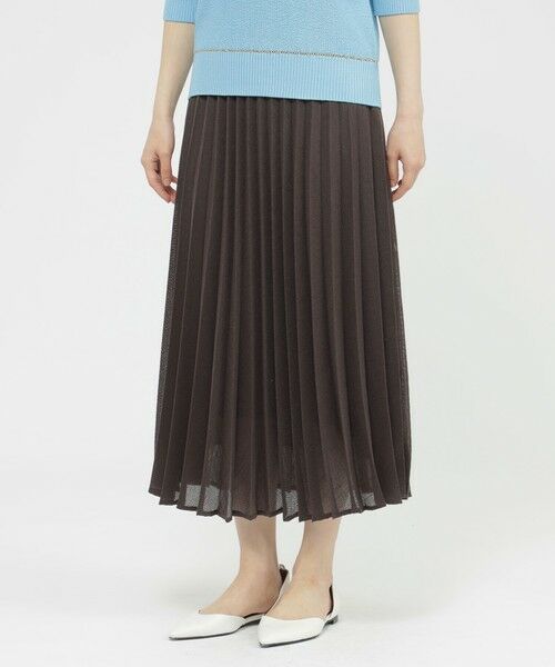 Paul Stuart / ポール・スチュアート スカート | 【ウォッシャブル】リネンライクカラミ スカート | 詳細14