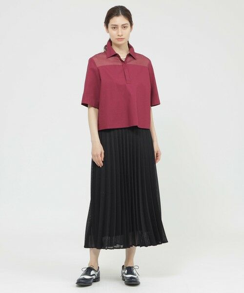 Paul Stuart / ポール・スチュアート スカート | 【ウォッシャブル】リネンライクカラミ スカート | 詳細2