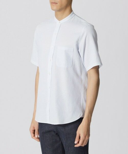 Paul Stuart / ポール・スチュアート シャツ・ブラウス | 麻混モシャ　バンドカラーシャツ（半袖） | 詳細5