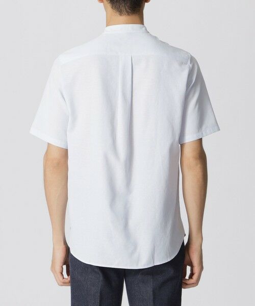 Paul Stuart / ポール・スチュアート シャツ・ブラウス | 麻混モシャ　バンドカラーシャツ（半袖） | 詳細6