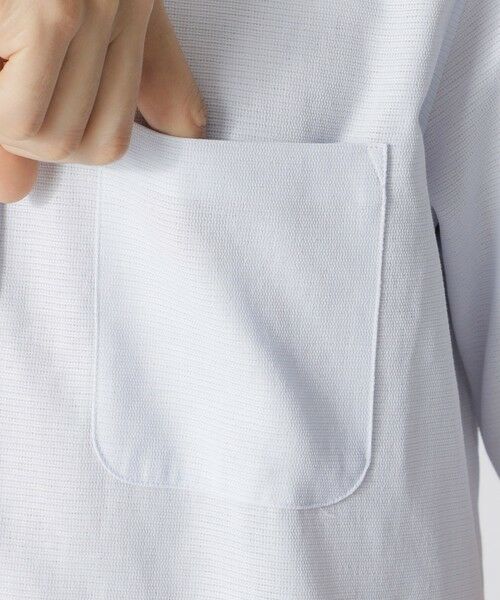 Paul Stuart / ポール・スチュアート シャツ・ブラウス | 麻混モシャ　バンドカラーシャツ（半袖） | 詳細8