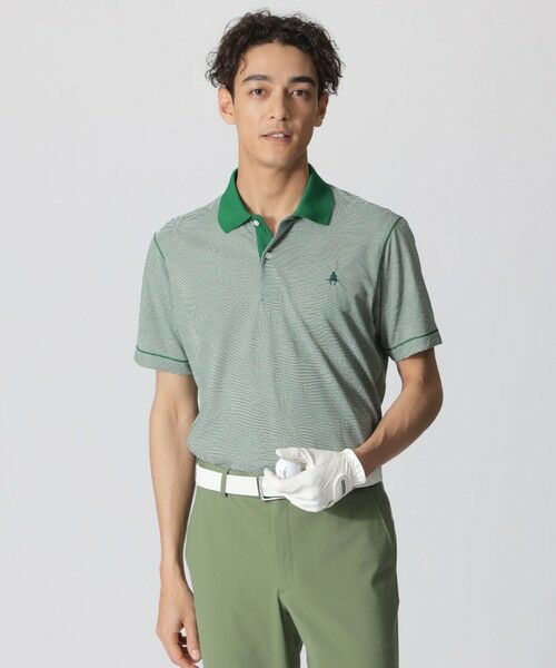 Paul Stuart/ポール・スチュアート 【吸水速乾】マイクロボーダーポロシャツ(GOLF) グリーン系4 LL Paul Stuart/ポール・スチュアート 【吸水速乾】マイクロボーダーポロシャツ(GOLF) グリーン系4 LL