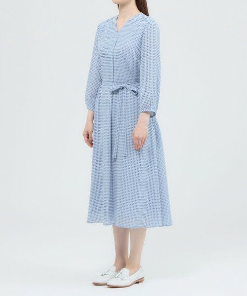 Paul Stuart / ポール・スチュアート ロング・マキシ丈ワンピース | 【ウォッシャブル】格子プリント　ワンピース | 詳細5