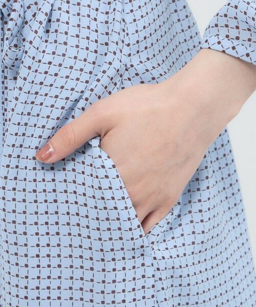 Paul Stuart / ポール・スチュアート ロング・マキシ丈ワンピース | 【ウォッシャブル】格子プリント　ワンピース | 詳細9