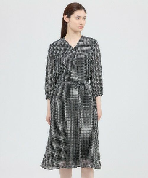 Paul Stuart / ポール・スチュアート ロング・マキシ丈ワンピース | 【ウォッシャブル】格子プリント　ワンピース | 詳細13