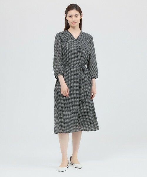 Paul Stuart / ポール・スチュアート ロング・マキシ丈ワンピース | 【ウォッシャブル】格子プリント　ワンピース | 詳細3