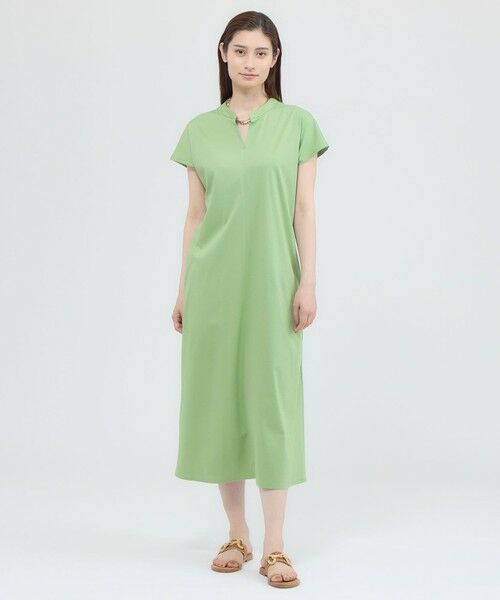 Paul Stuart / ポール・スチュアート ロング・マキシ丈ワンピース | 【ウォッシャブル】ファインスムース　ワンピース | 詳細1
