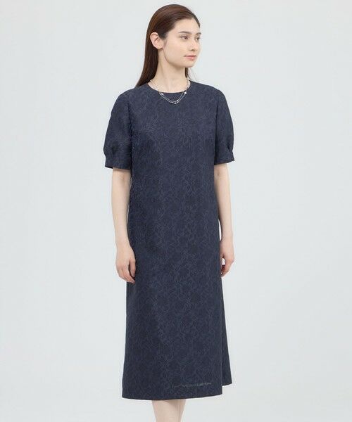 Paul Stuart / ポール・スチュアート ロング・マキシ丈ワンピース | 【ウォッシャブル】フラワージャカード　ワンピース | 詳細13