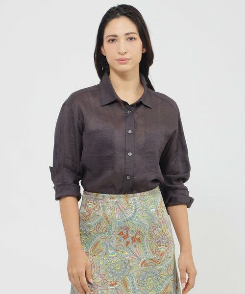 Paul Stuart / ポール・スチュアート シャツ・ブラウス | 【Precious掲載】【ウォッシャブル】プレミアムラミー　ブラウス | 詳細13